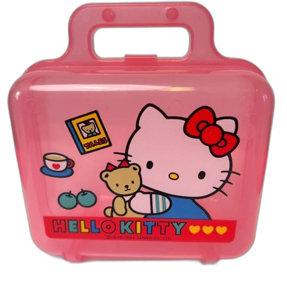 Sanrio Hello Kitty Storage Case Box Small Handle Pink